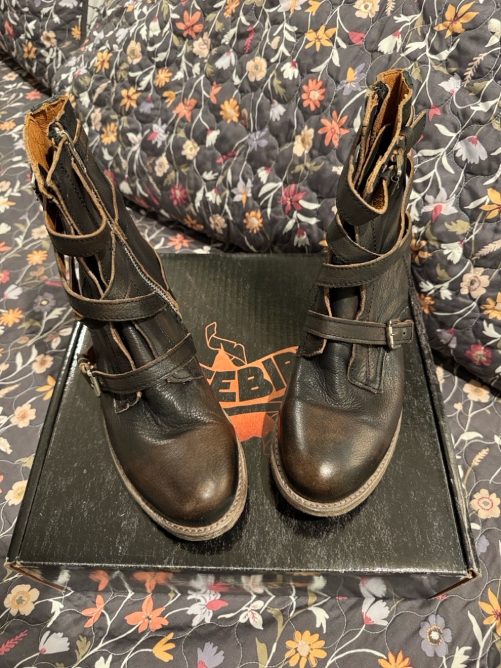 Freebird Strappy Combat Boots